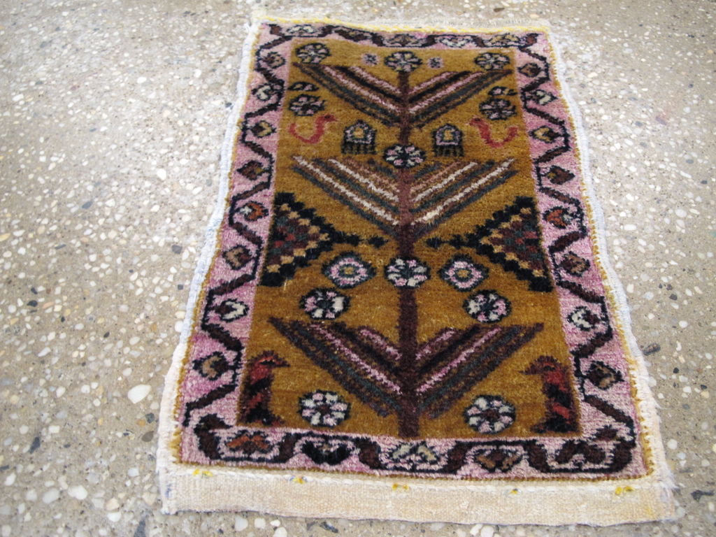 Vintage Persian Gabbeh Tribal Throw Rug, No.26825 - Gsblank