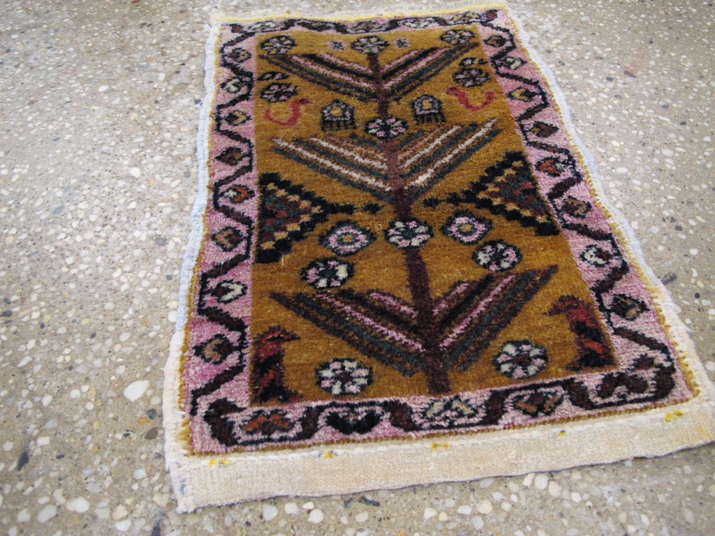 Vintage Persian Gabbeh Tribal Throw Rug, No.26825 - Gsblank