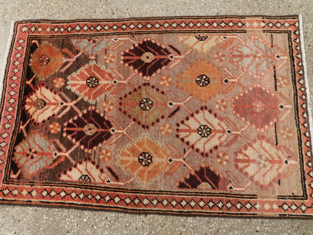 Vintage Persian Malayer Throw Rug, No.26828 - Gsblank