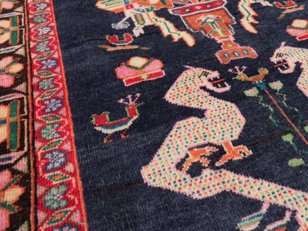 Vintage Persian Baluch Throw Rug, No.26829 - Gsblank