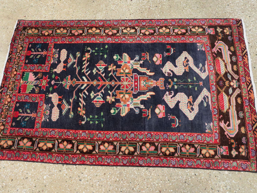 Vintage Persian Baluch Throw Rug, No.26829 - Gsblank