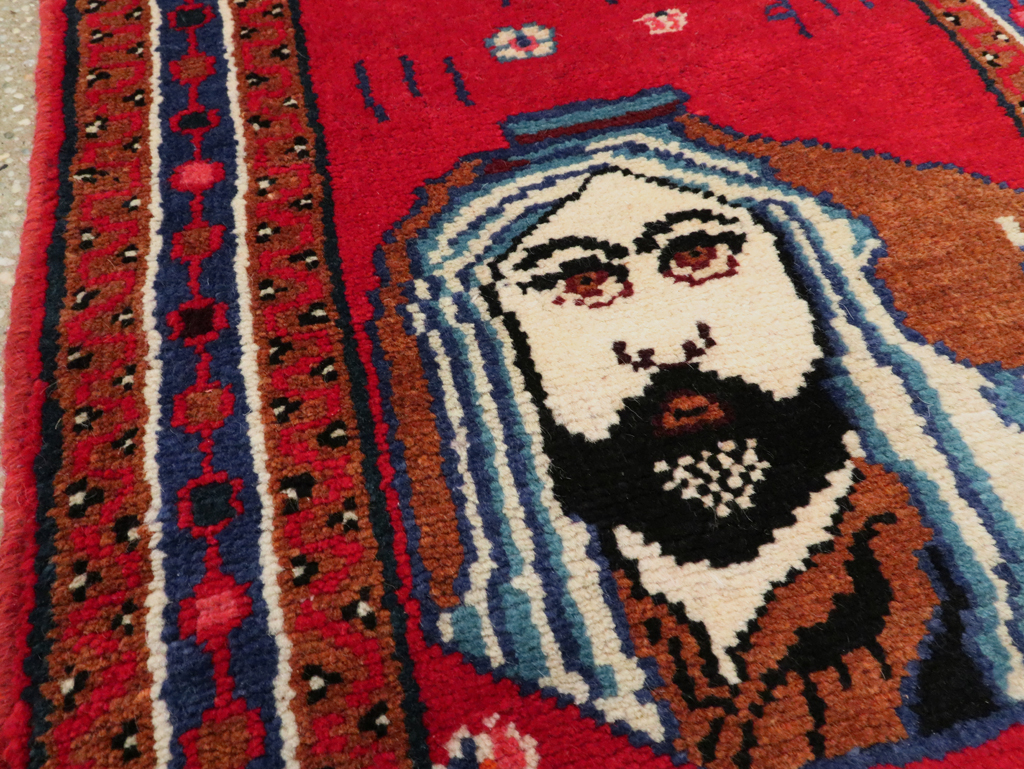 Vintage Persian Hamadan Pictorial Rug, No.26832 - Gsblank