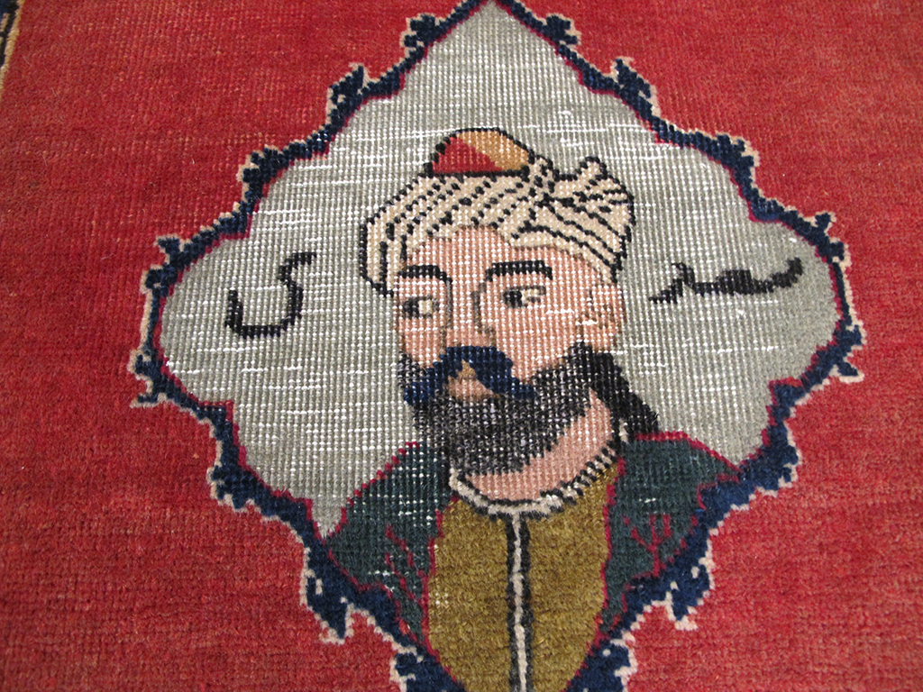 Vintage Persian Tabriz Pictorial Rug, No.26833 - Gsblank