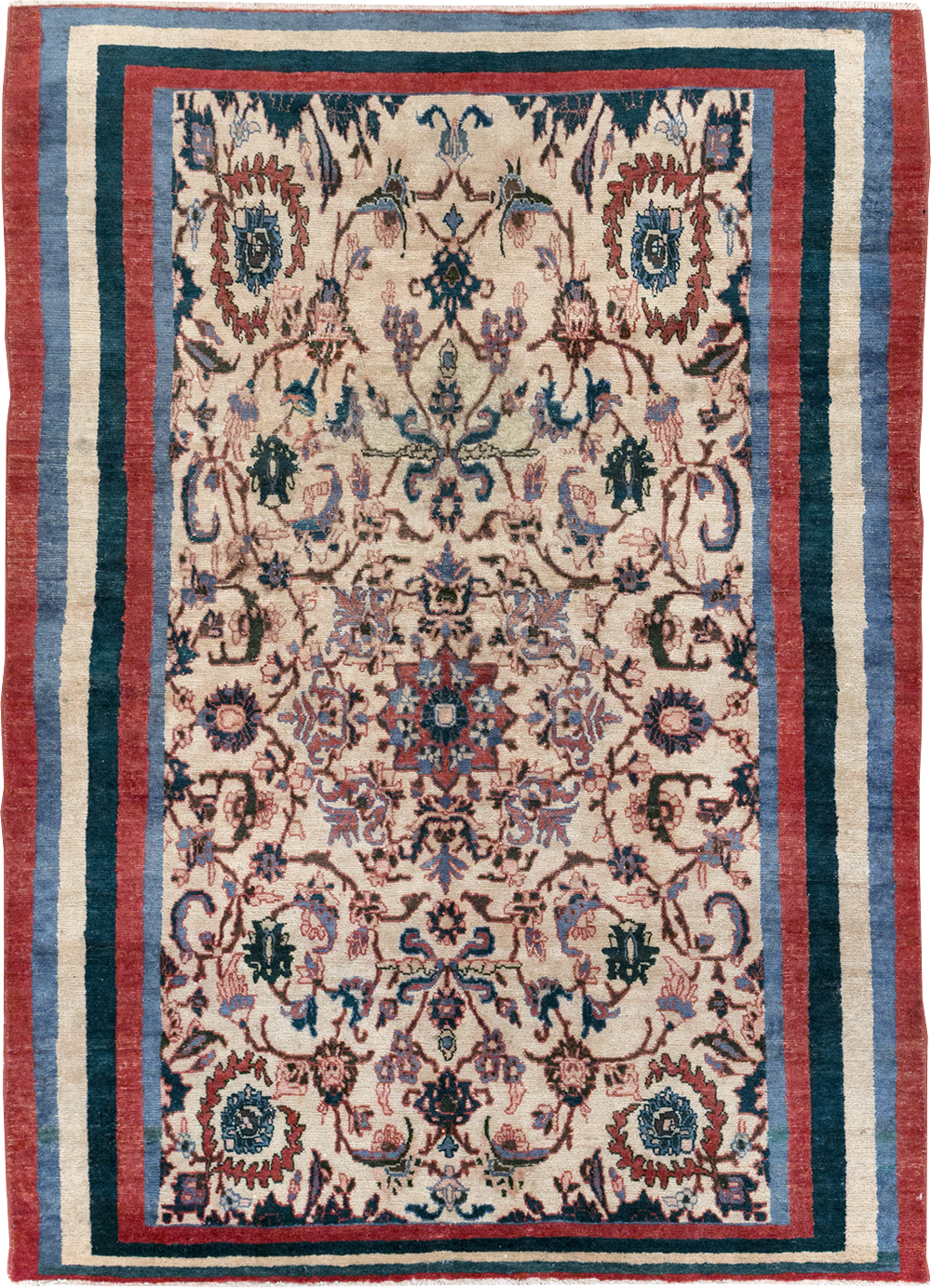 Vintage Persian Isfahan Accent Rug, No.26834 - Gsblank