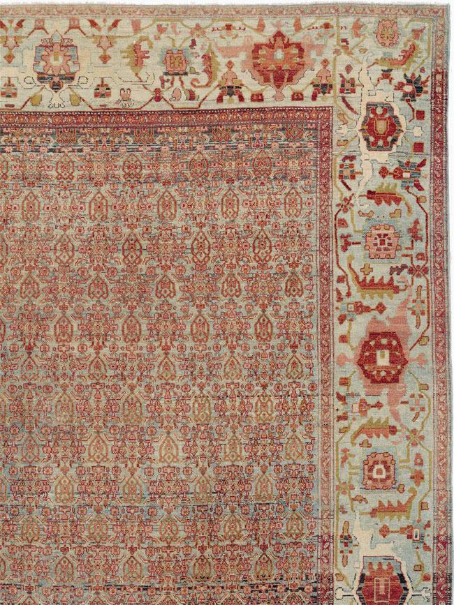 Antique Senneh Malayer Rug, No.26835 - Gsblank