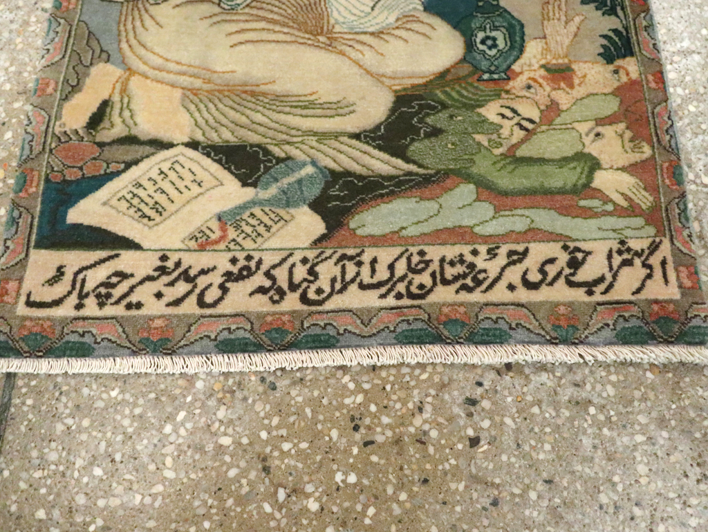 Vintage Persian Tabriz Pictorial Rug (Pair: 1 of 2), No.26839 - Gsblank