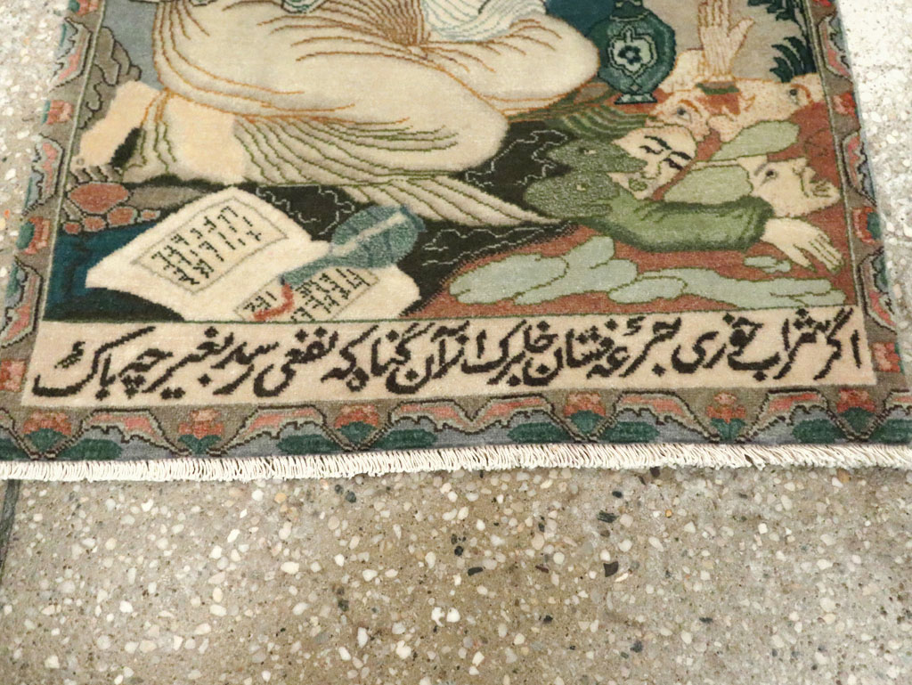 Vintage Persian Tabriz Pictorial Rug (Pair: 1 of 2), No.26839 - Gsblank