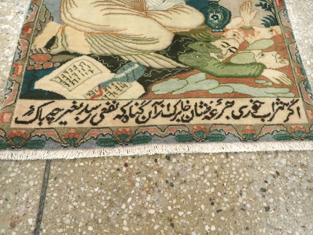 Vintage Persian Tabriz Pictorial Rug (Pair: 2 of 2), No.26840 - Gsblank