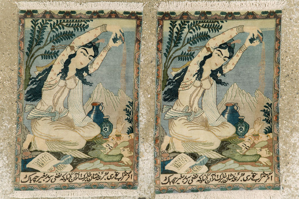 Vintage Persian Tabriz Pictorial Rug (Pair: 2 of 2), No.26840 - Gsblank