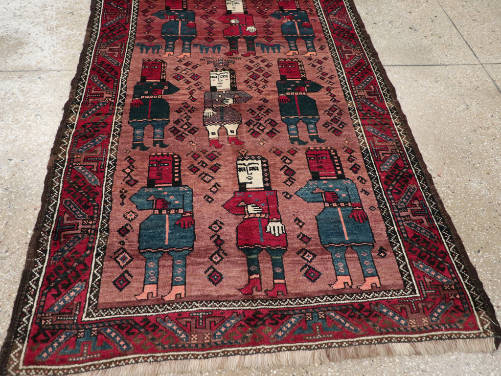 Vintage Persian Pictorial Baluch Rug, No.26841 - Gsblank