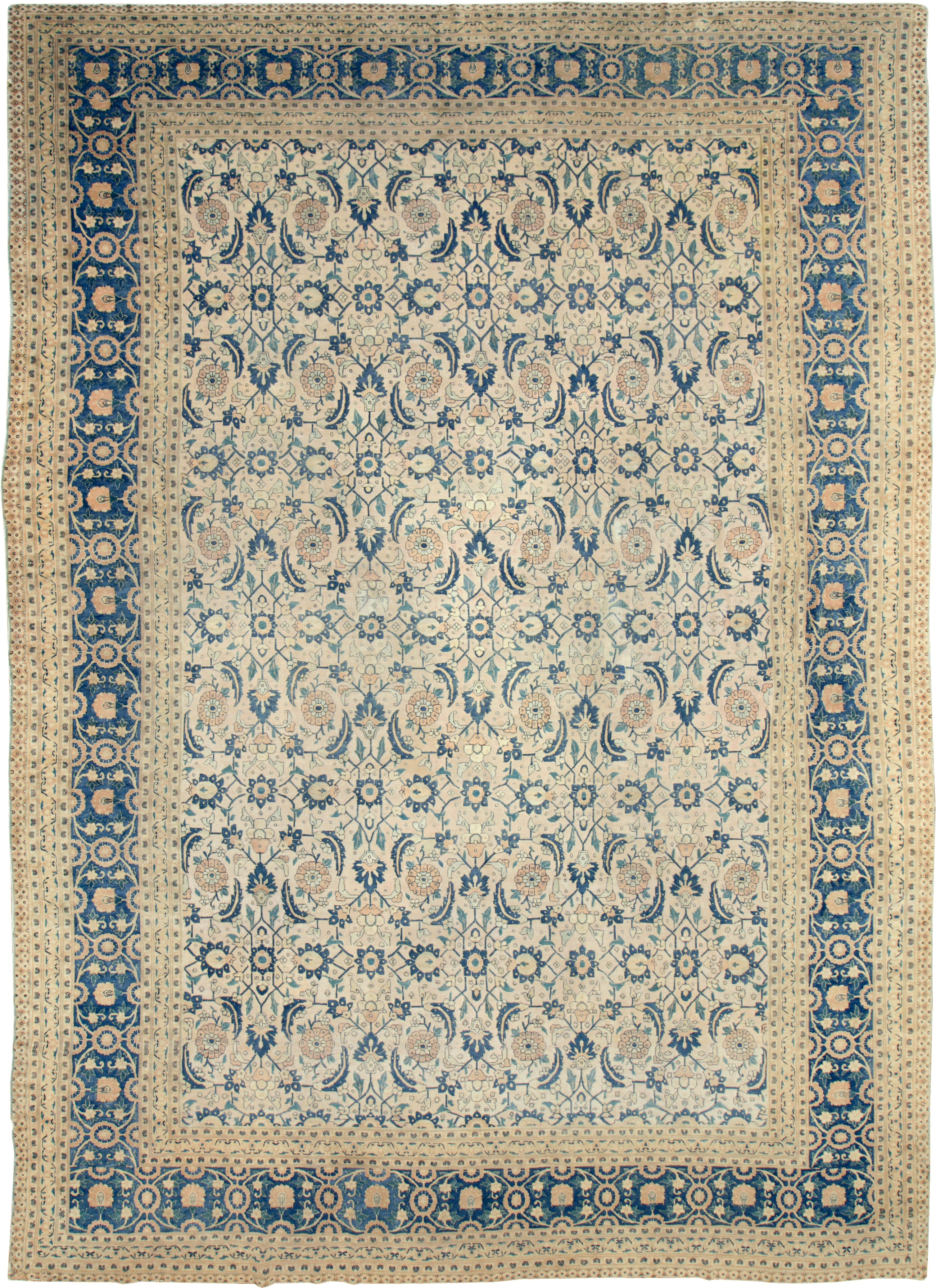 Antique Persian Tabriz Large Room Size Carpet, No.26844 - Gsblank