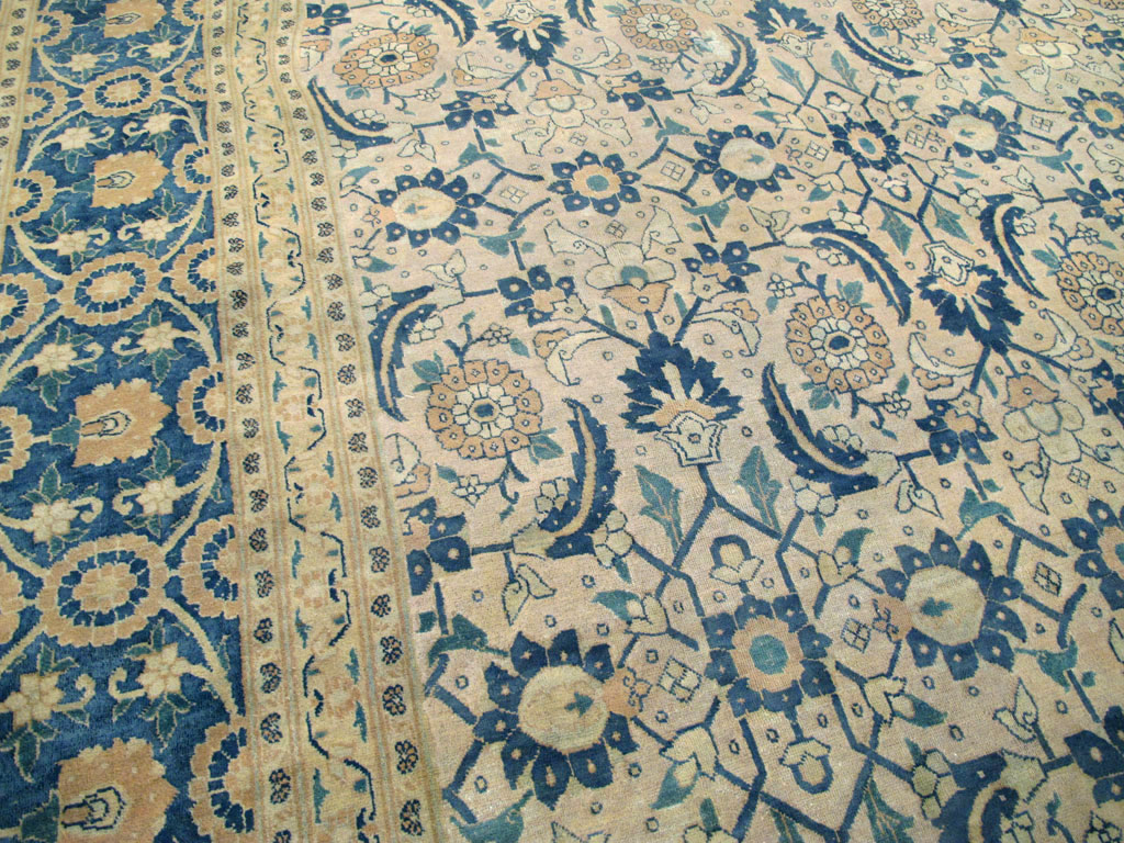 Antique Persian Tabriz Large Room Size Carpet, No.26844 - Gsblank