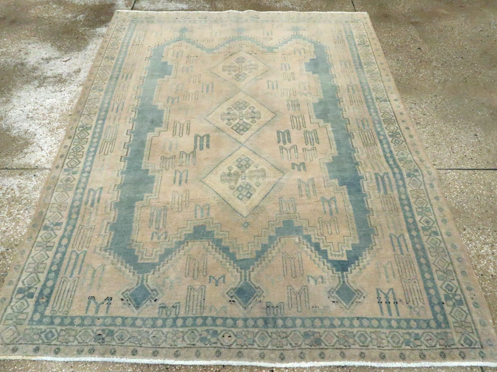Vintage Persian Afshar Accent Rug, No.26851 - Gsblank