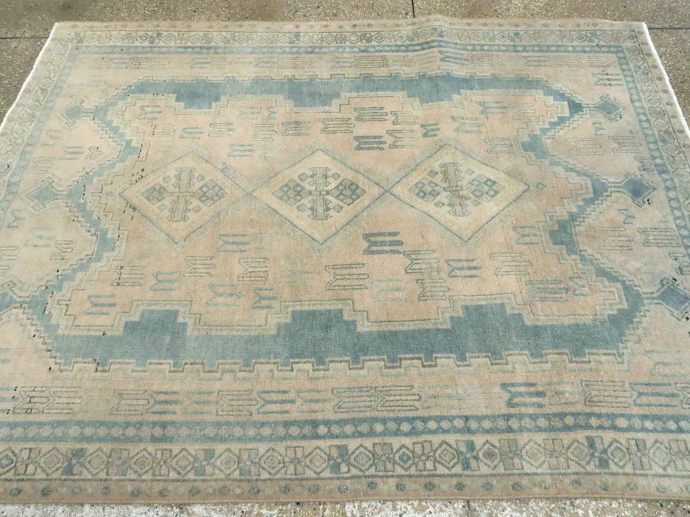 Vintage Persian Afshar Accent Rug, No.26851 - Gsblank