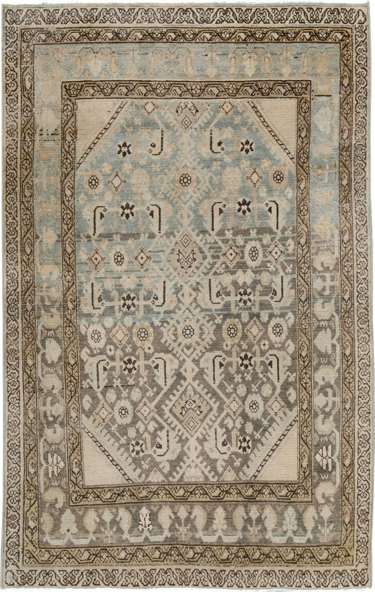Vintage Persian Malayer Throw Rug, No.26871 - Gsblank