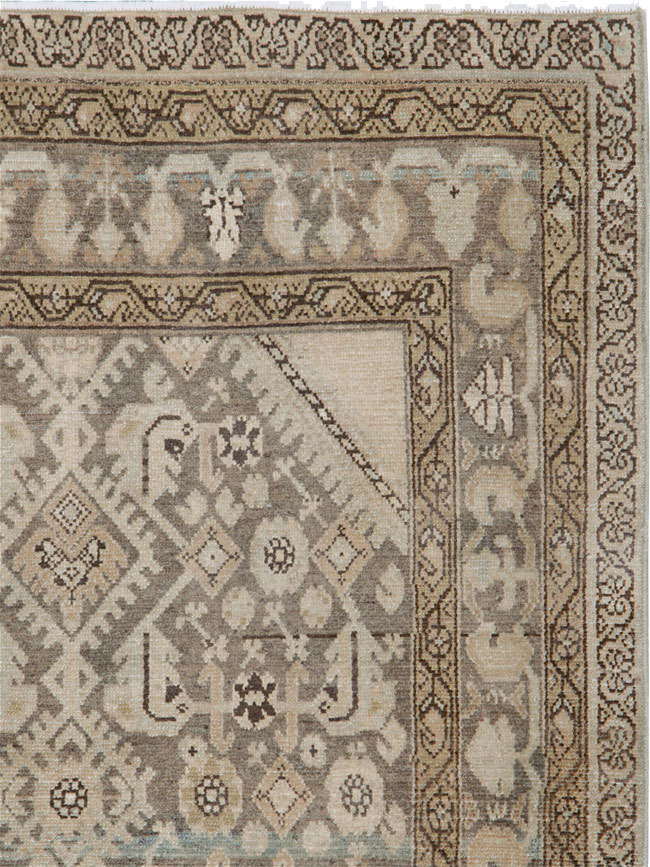 Vintage Persian Malayer Throw Rug, No.26871 - Gsblank