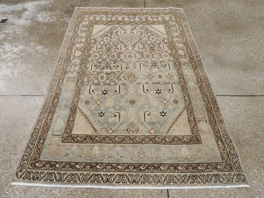 Vintage Persian Malayer Throw Rug, No.26871 - Gsblank