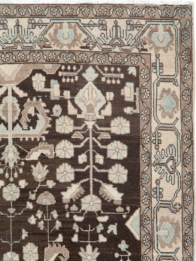 Vintage Persian Malayer Accent Rug, No.26883 - Gsblank