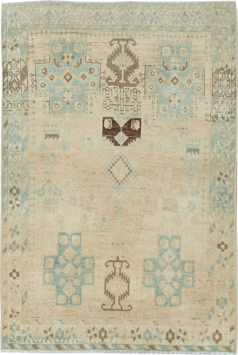 Vintage Persian Afshar Throw Rug, No.26890 - Gsblank