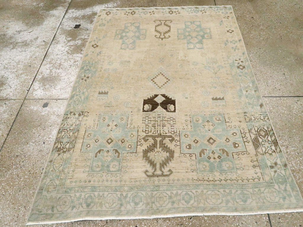 Vintage Persian Afshar Throw Rug, No.26890 - Gsblank