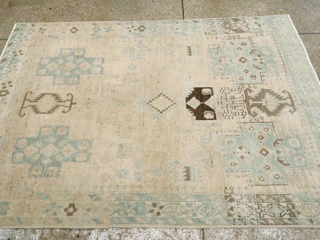 Vintage Persian Afshar Throw Rug, No.26890 - Gsblank