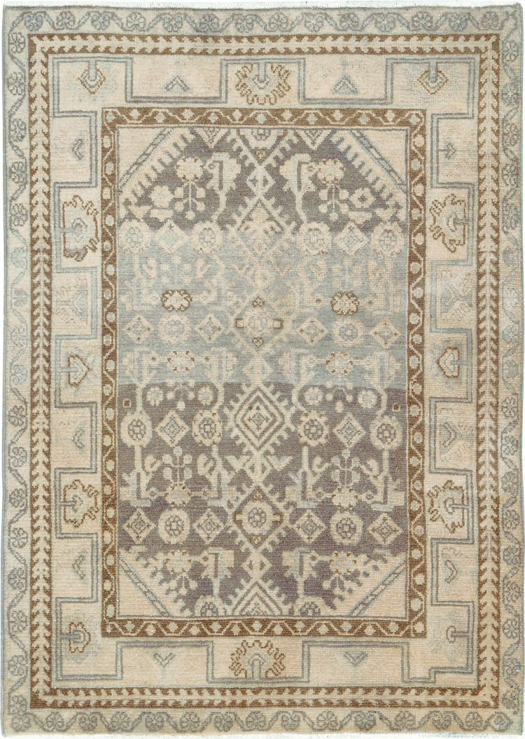 Vintage Persian Malayer Throw Rug, No.26891 - Gsblank