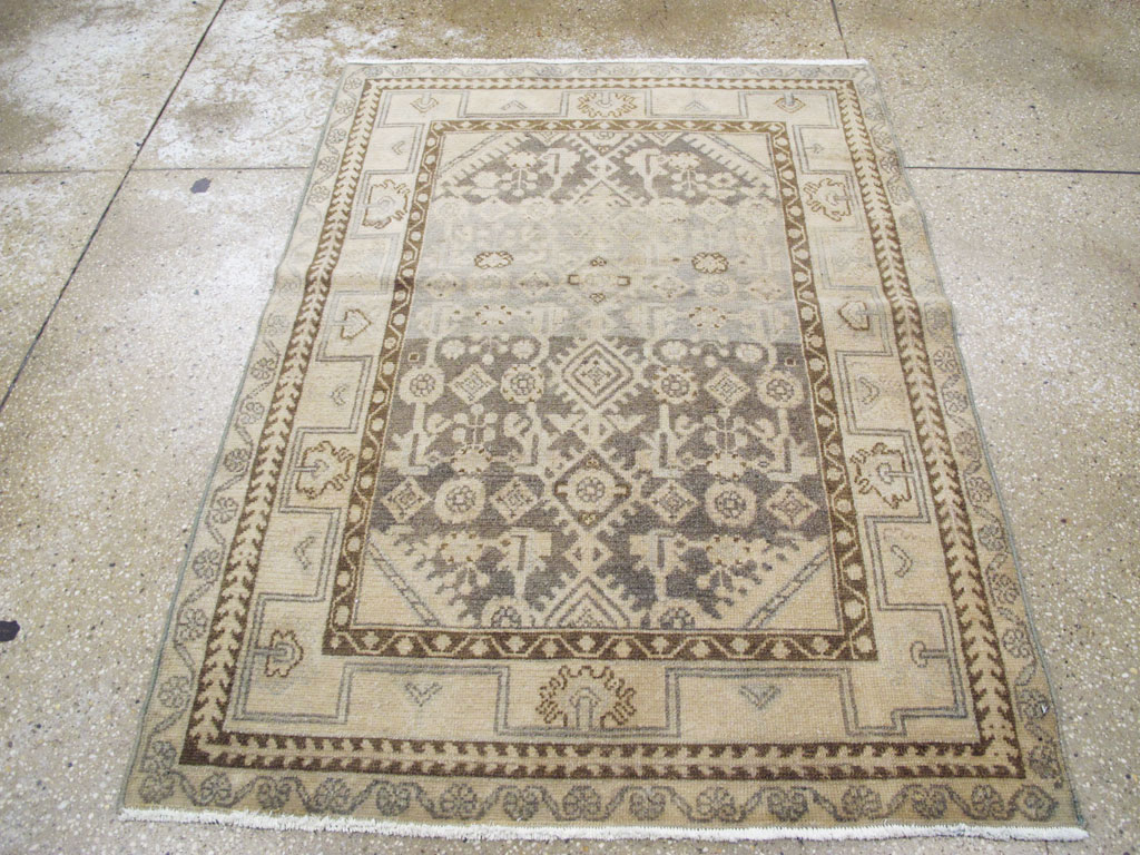 Vintage Persian Malayer Throw Rug, No.26891 - Gsblank