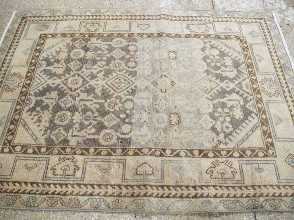 Vintage Persian Malayer Throw Rug, No.26891 - Gsblank