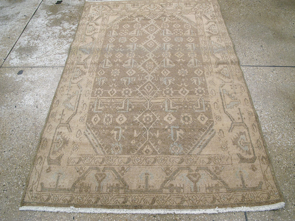 Vintage Persian Malayer Throw Rug, No.26901 - Gsblank
