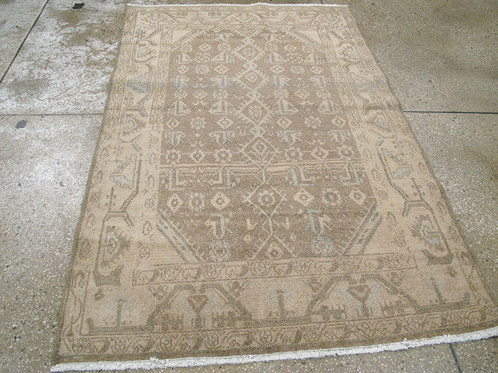 Vintage Persian Malayer Throw Rug, No.26901 - Gsblank