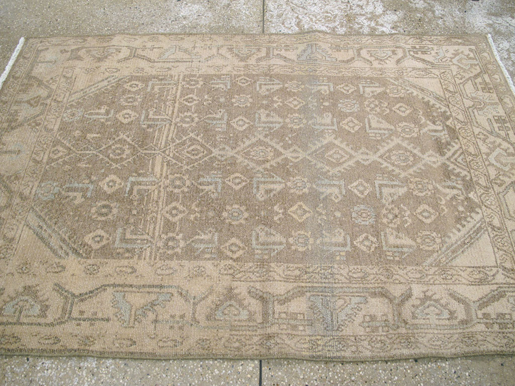 Vintage Persian Malayer Throw Rug, No.26901 - Gsblank