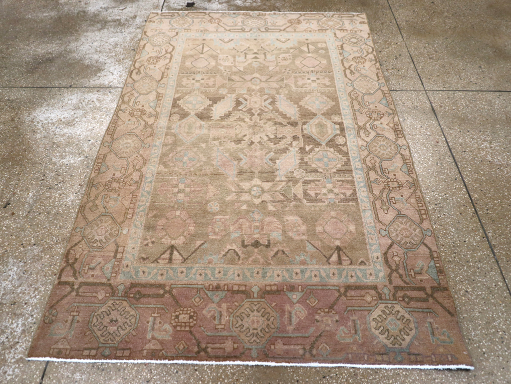 Vintage Persian Malayer Accent Rug, No.26905 - Gsblank