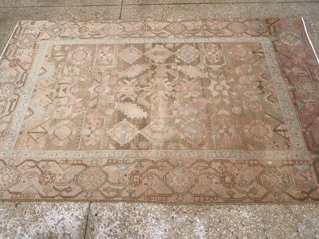 Vintage Persian Malayer Accent Rug, No.26905 - Gsblank