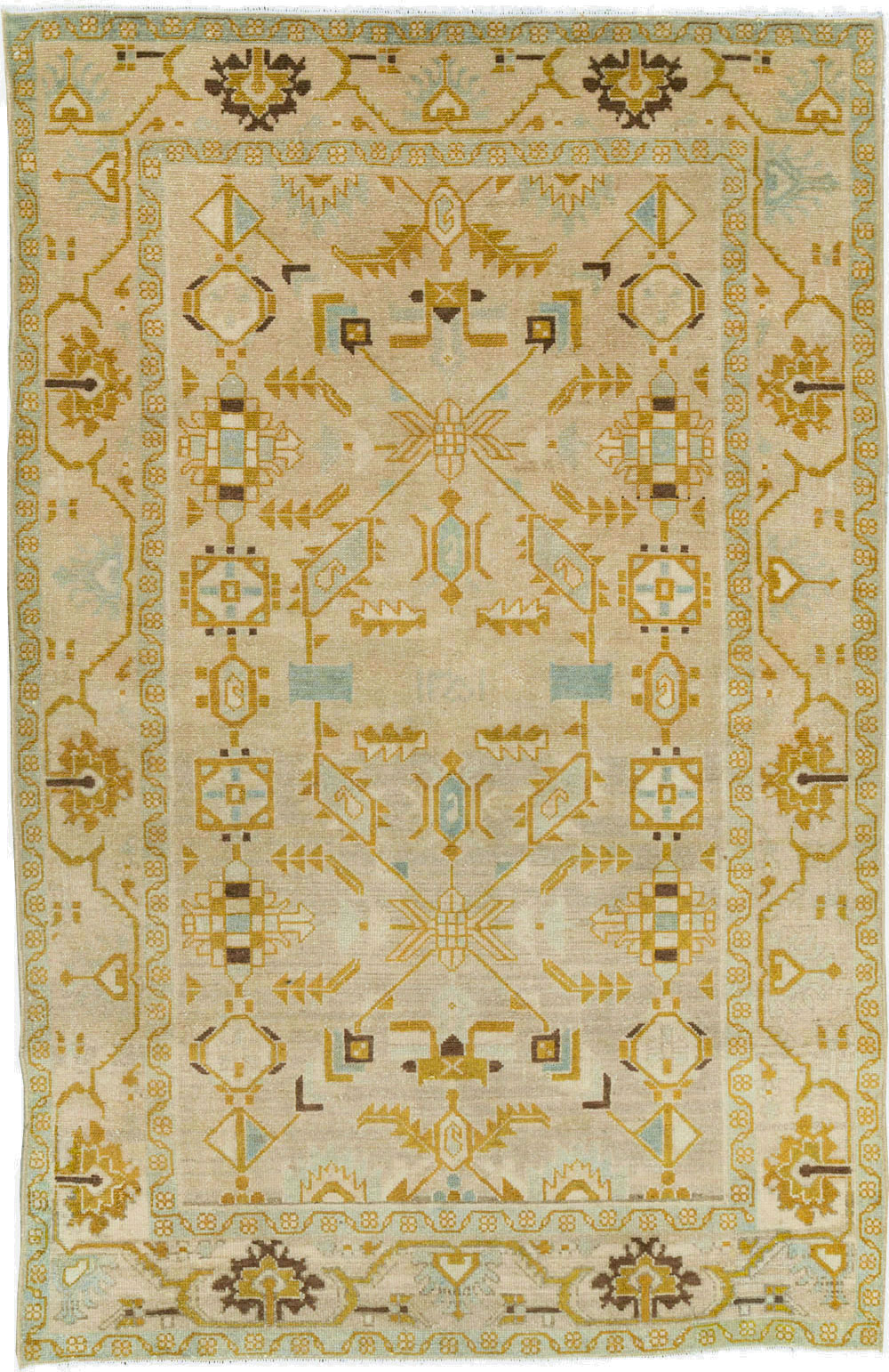 Vintage Persian Malayer Accent Rug, No.26907 - Gsblank