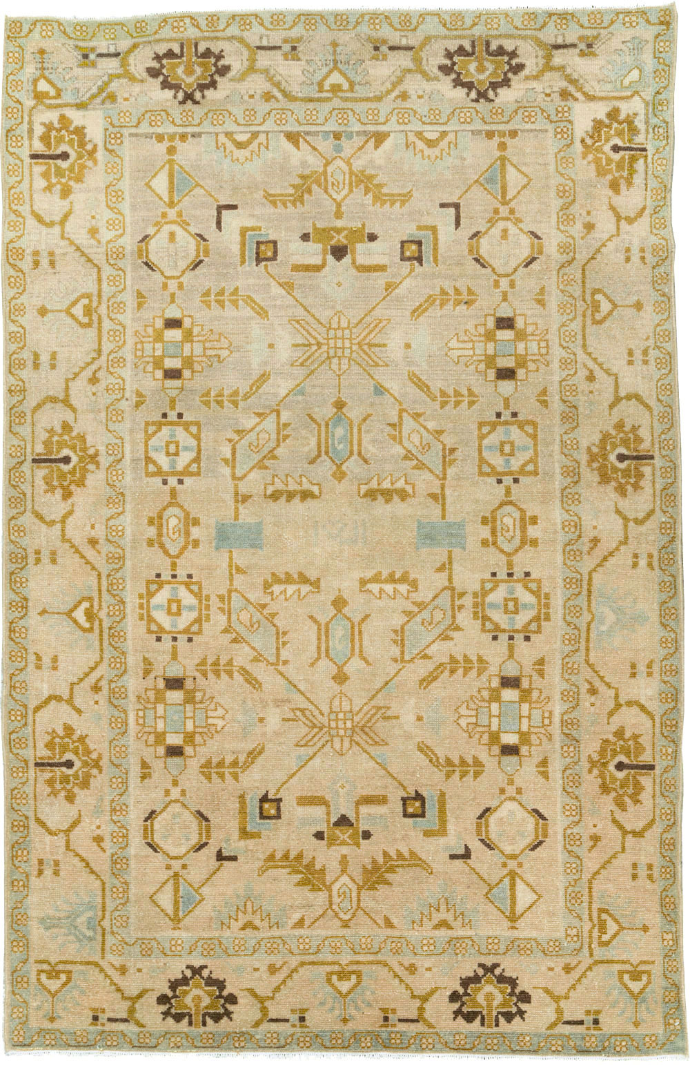 Vintage Persian Malayer Accent Rug, No.26907 - Gsblank