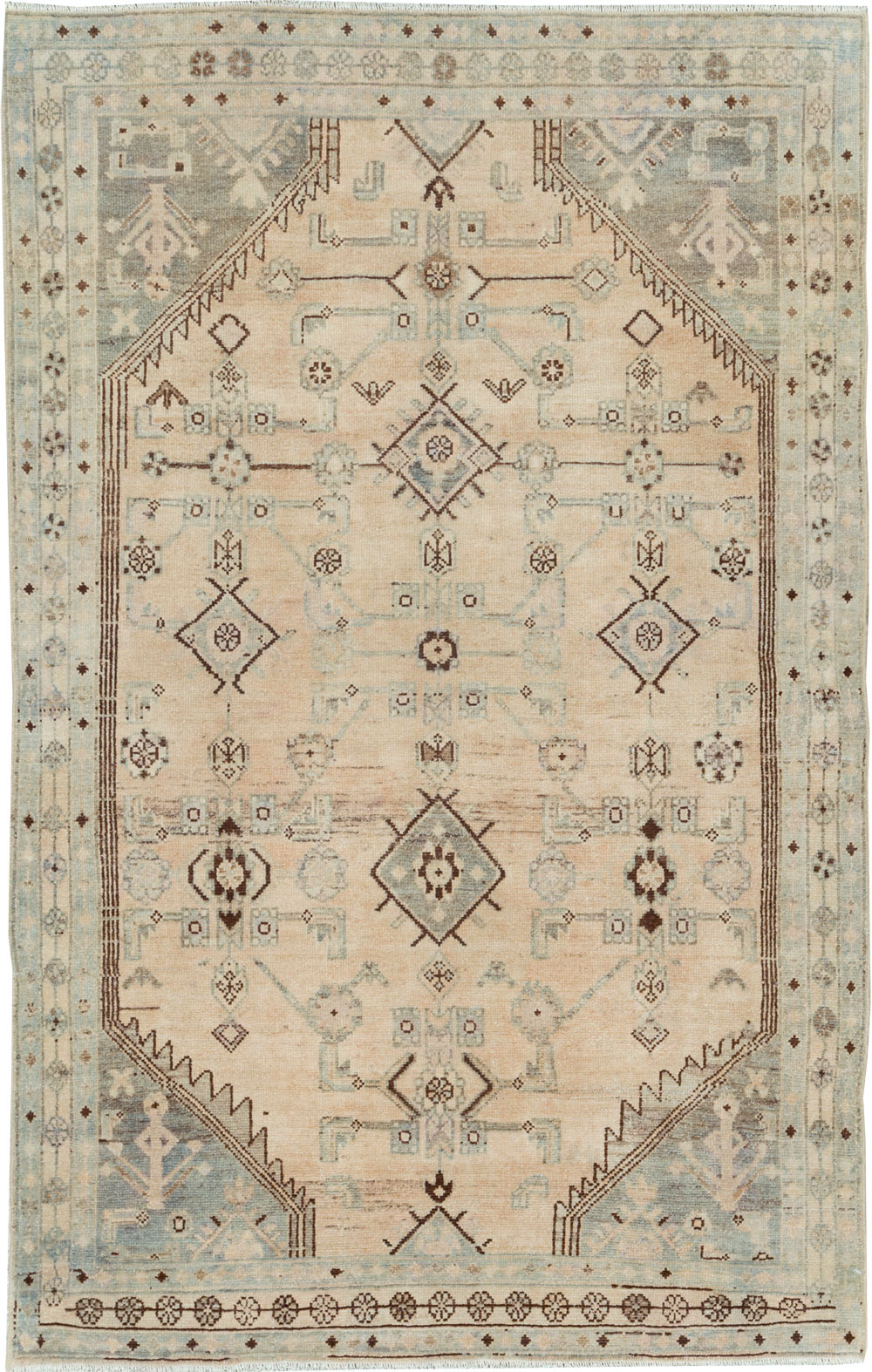 Vintage Persian Malayer Accent Rug, No.26910 - Gsblank