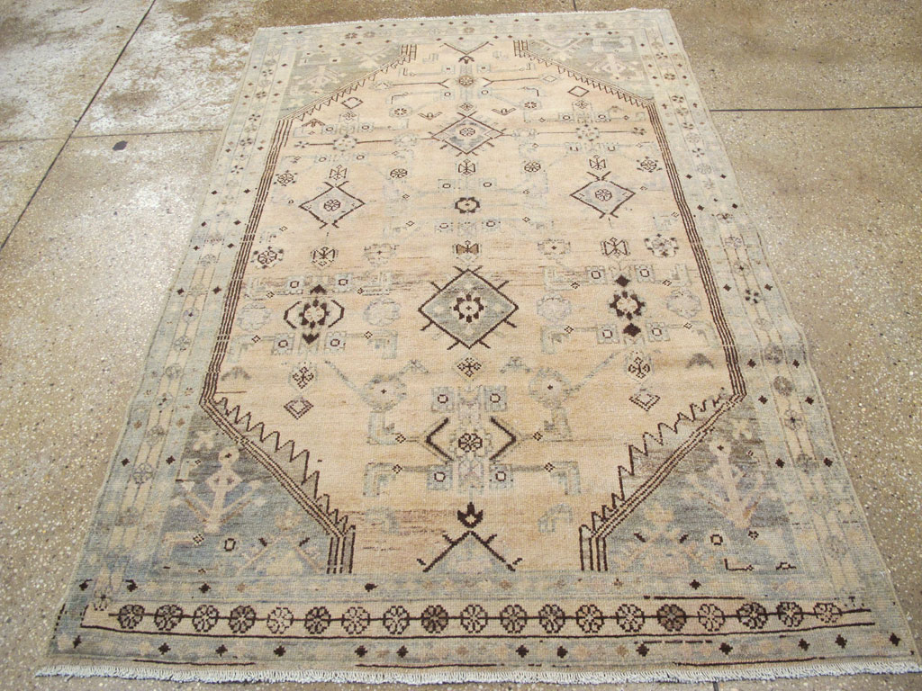 Vintage Persian Malayer Accent Rug, No.26910 - Gsblank