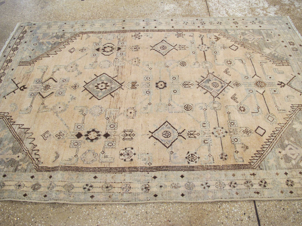 Vintage Persian Malayer Accent Rug, No.26910 - Gsblank