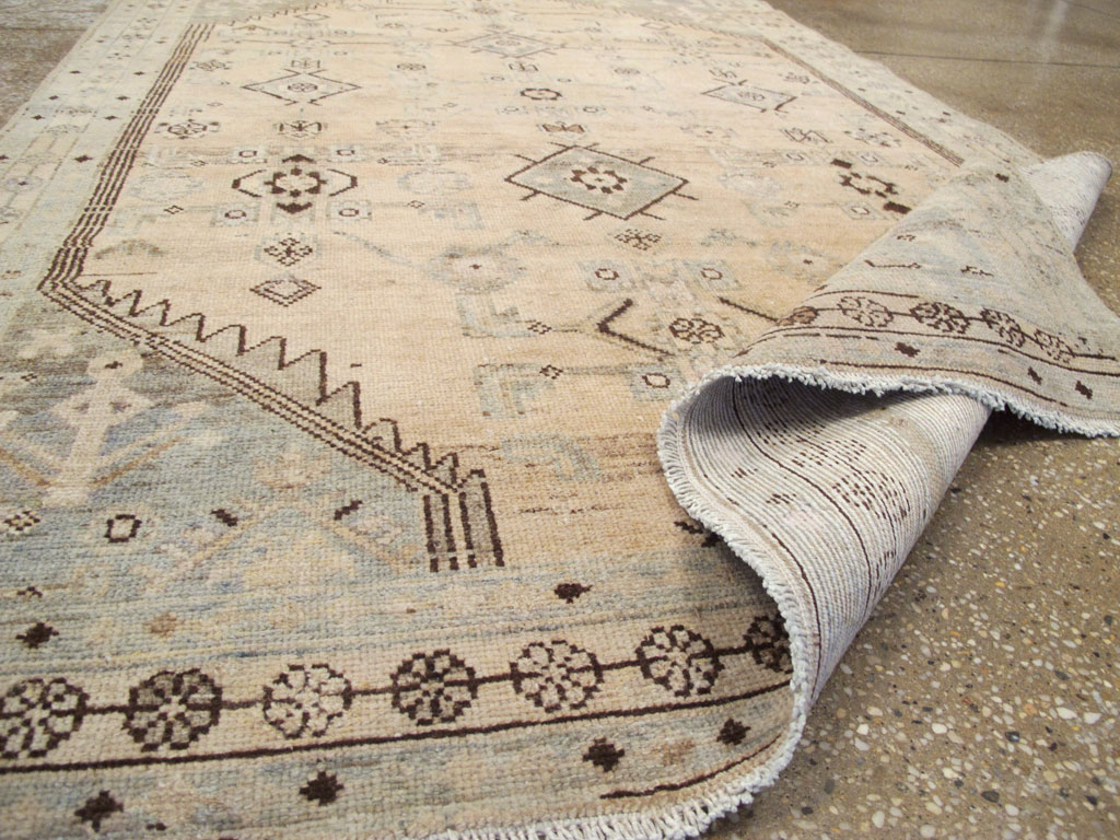 Vintage Persian Malayer Accent Rug, No.26910 - Gsblank