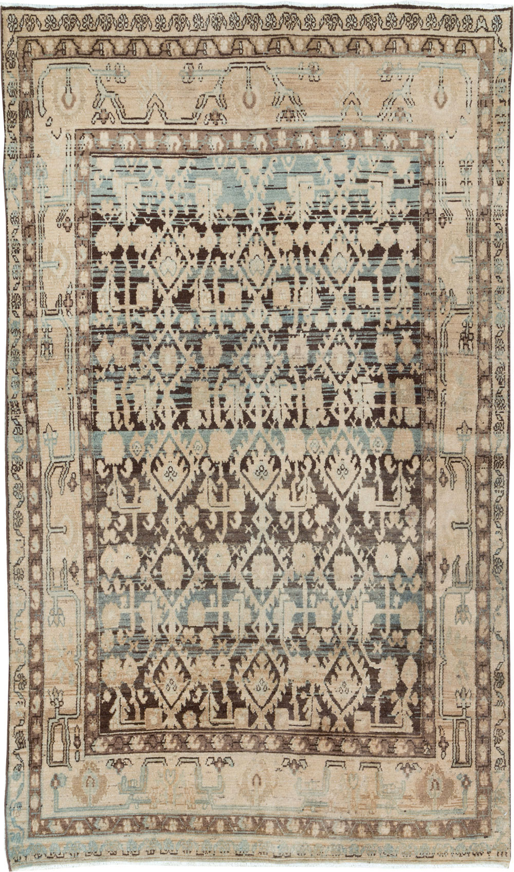 Vintage Persian Malayer Accent Rug, No.26923 - Gsblank
