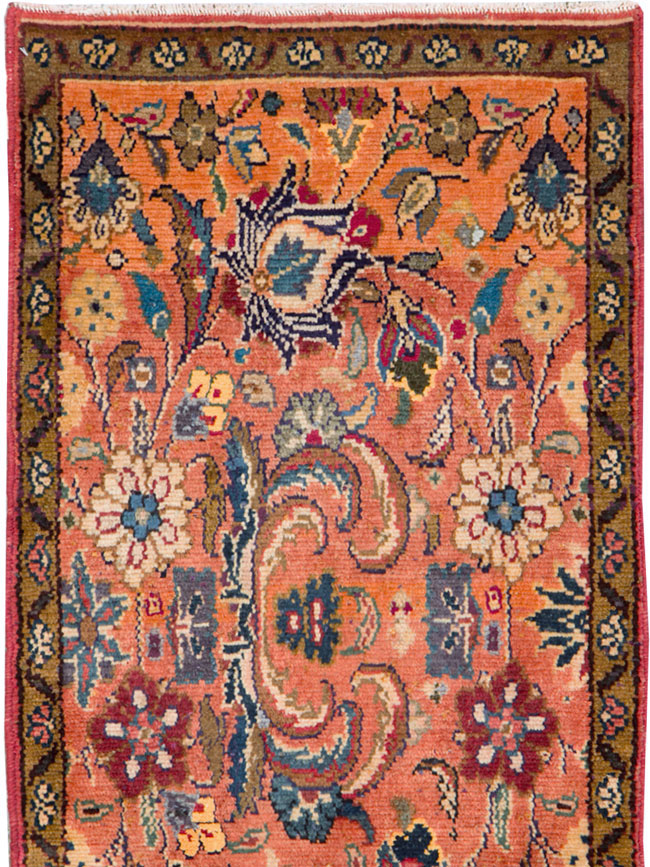 Vintage Persian Hamadan Throw Rug, No.26931 - Gsblank