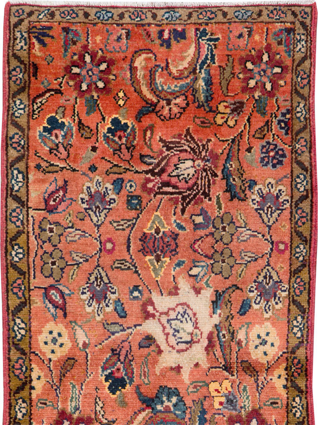 Vintage Persian Hamadan Throw Rug, No.26931 - Gsblank