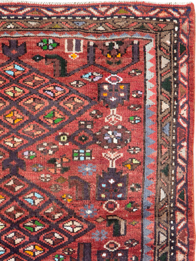 Vintage Persian Hamadan Rug, No.26932 - Gsblank