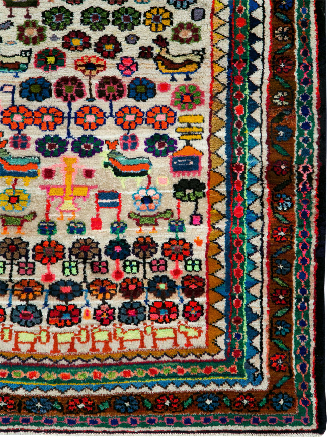 Vintage Persian Hamadan Rug, No.26935 - Gsblank