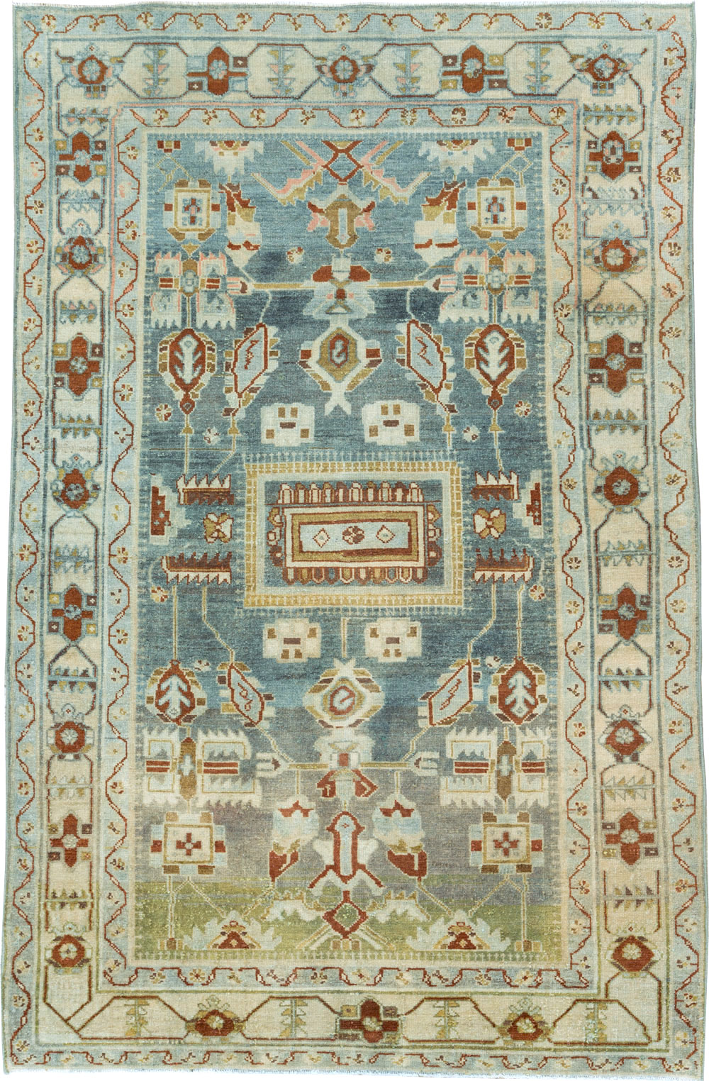 Vintage Persian Malayer Accent Rug, No.26945 - Gsblank