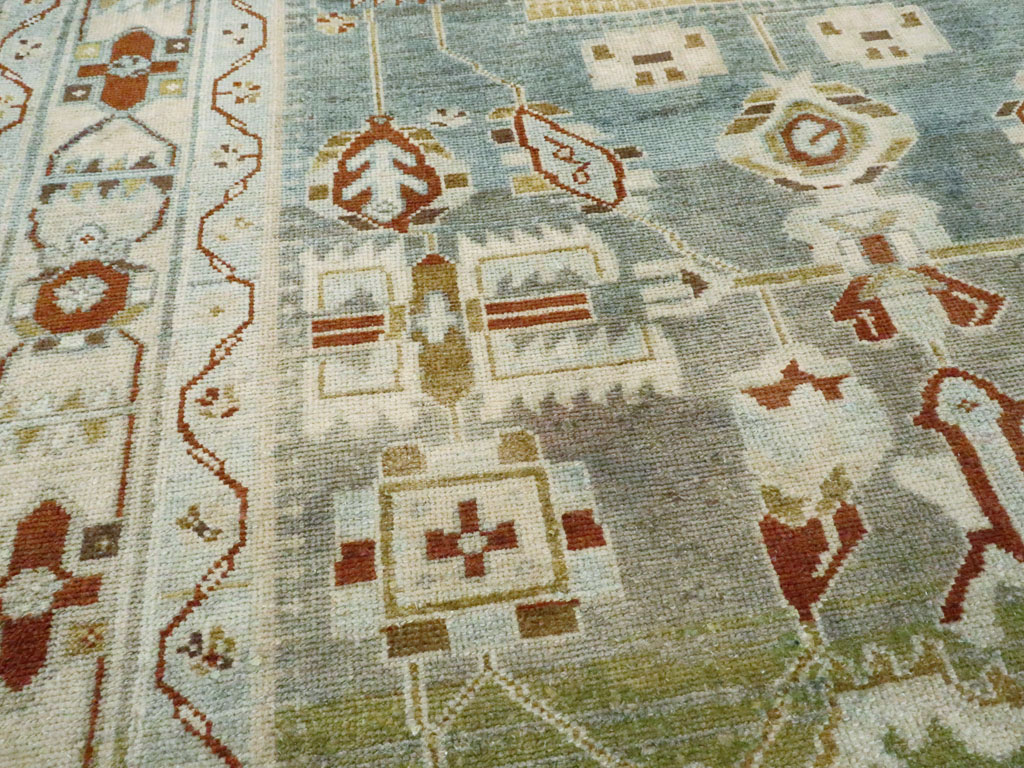 Vintage Persian Malayer Accent Rug, No.26945 - Gsblank