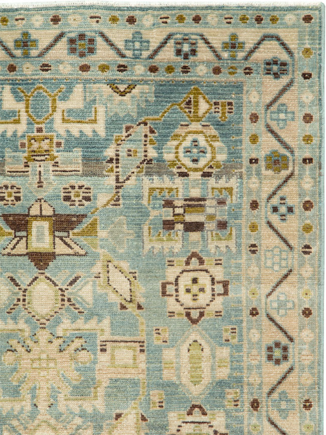 Vintage Persian Malayer Throw Rug, No.26951 - Gsblank