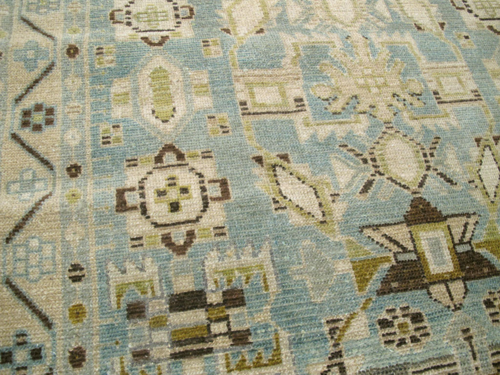 Vintage Persian Malayer Throw Rug, No.26951 - Gsblank