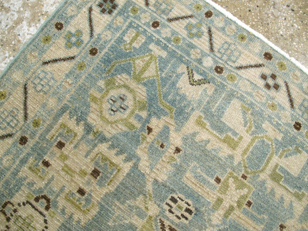 Vintage Persian Malayer Throw Rug, No.26951 - Gsblank