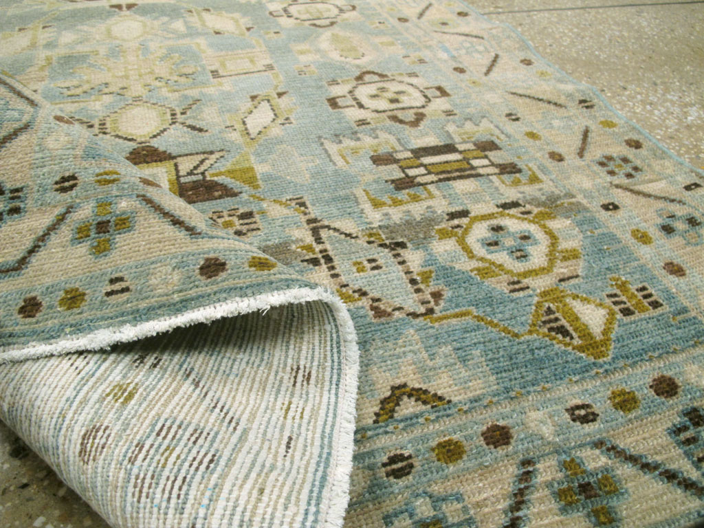 Vintage Persian Malayer Throw Rug, No.26951 - Gsblank